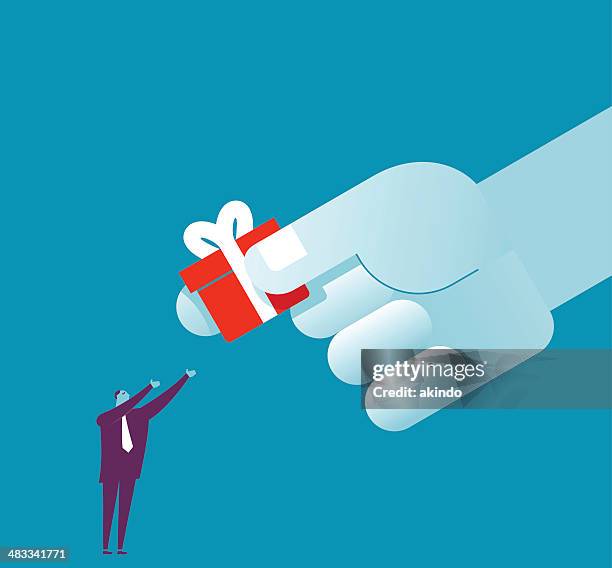 gift - corporate giving stock illustrations