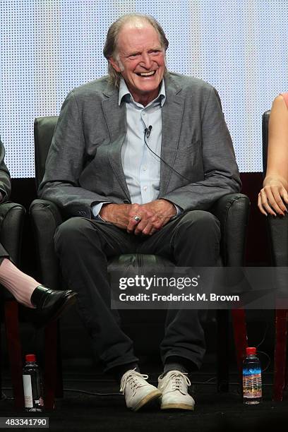 Actor David Bradley speaks onstage during 'The Strain' panel discussion at the FX portion of the 2015 Summer TCA Tour at The Beverly Hilton Hotel on...