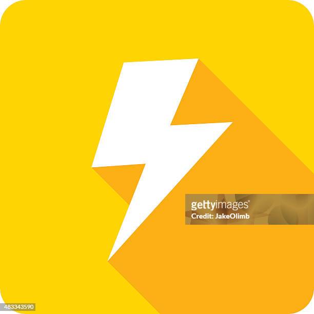 lightning icon silhouette - power in nature stock illustrations