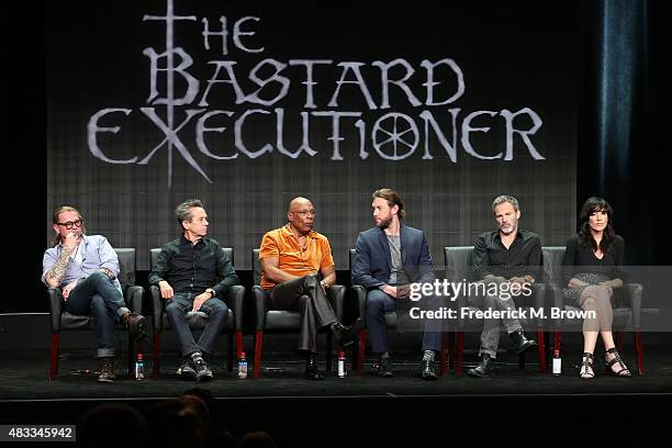 Writer/creator Kurt Sutter, executive producer Brian Grazer, producer/director Paris Barclay and actors Lee Jones, Stephen Moyer and Katey Sagal...