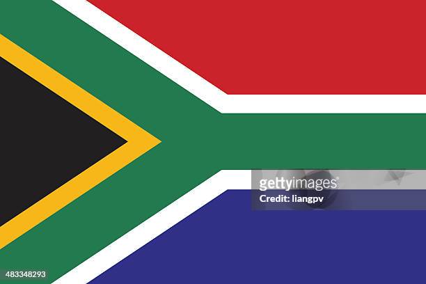 flagge der republik südafrika - south africa flag stock-grafiken, -clipart, -cartoons und -symbole