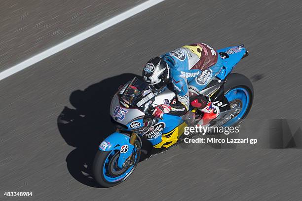 Scott Redding of Great Britain and Estrella Galicia 0,0 Marc VDS heads down a straight during the MotoGp Red Bull U.S. Indianapolis Grand Prix - Free...