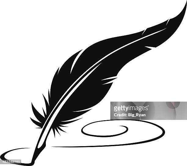 feder feder - feathers stock-grafiken, -clipart, -cartoons und -symbole