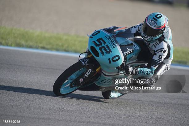 Danny Kent of Britain and Leopard Racing rounds the bend during the MotoGp Red Bull U.S. Indianapolis Grand Prix - Free Practice at Indianapolis...