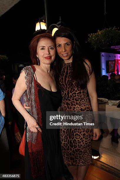 Jana MacLntyre and Nina Rocco during a party hosted by FOX Traveller and ITC Maurya for Canadian-born Italian chef David Rocco at West View on April...