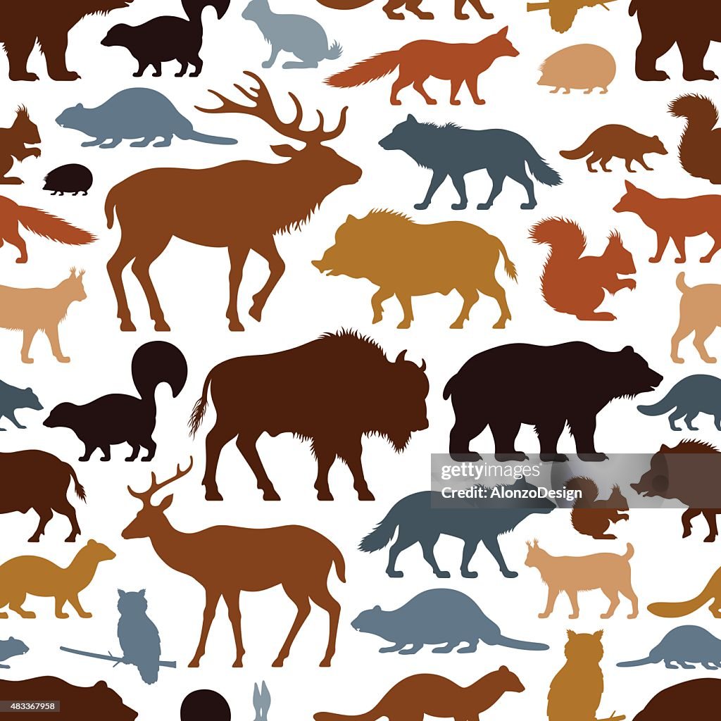 Wild Animals Pattern High-Res Vector Graphic - Getty Images