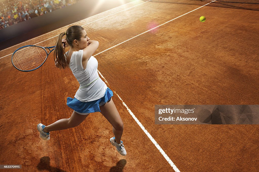 Femme de joueur de Tennis