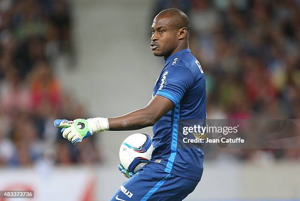 Goalkeeper Vincent Enyeama of Lille in action during the French Ligue 1 match between Lille OSC and Paris Saint-Germain at Grand Stade Pierre Mauroy...