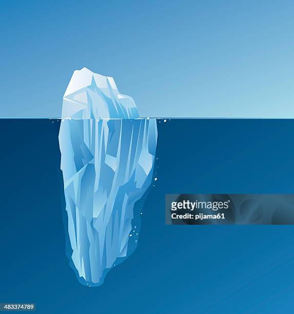 iceberg - floating on water stock illustrations