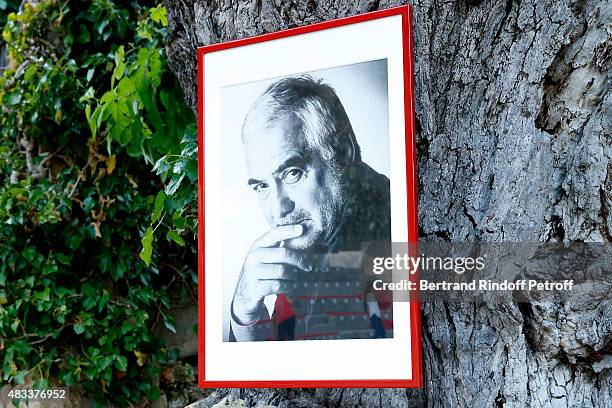 View of the Picture of Jean-Claude Brialy before the 'La Venus a la Fourrure' Theater play during the 31th Ramatuelle Festival : Day 7, on August 7,...