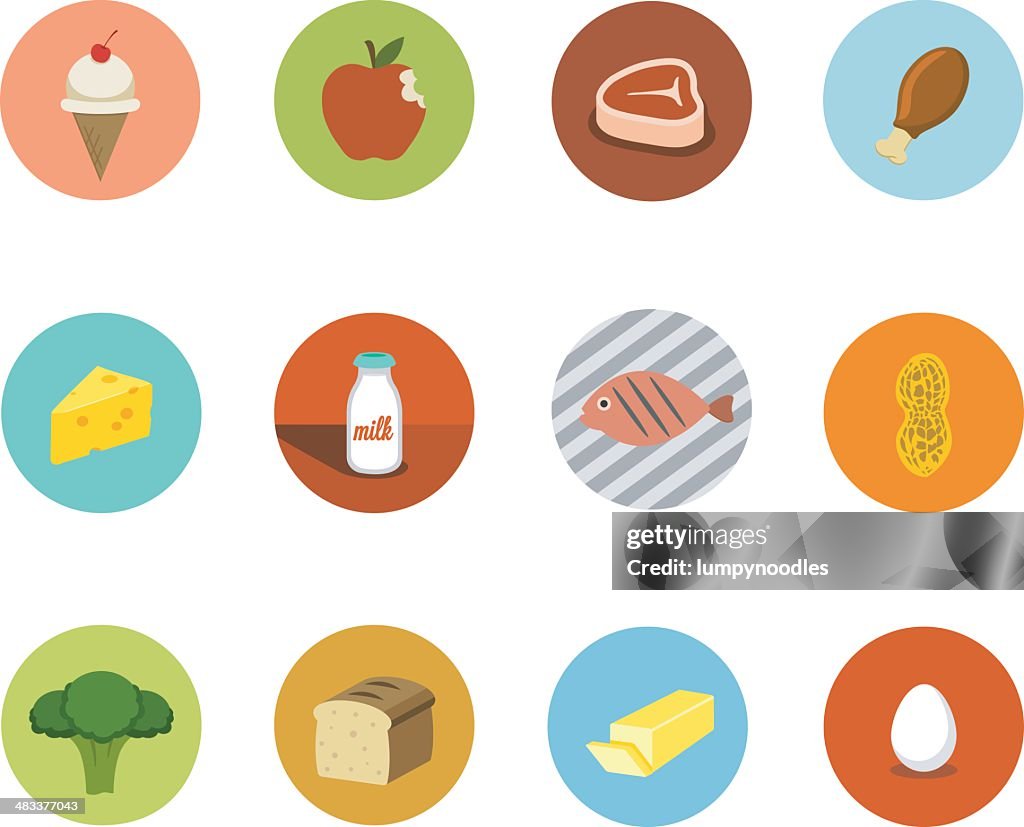 Food Circle Icons