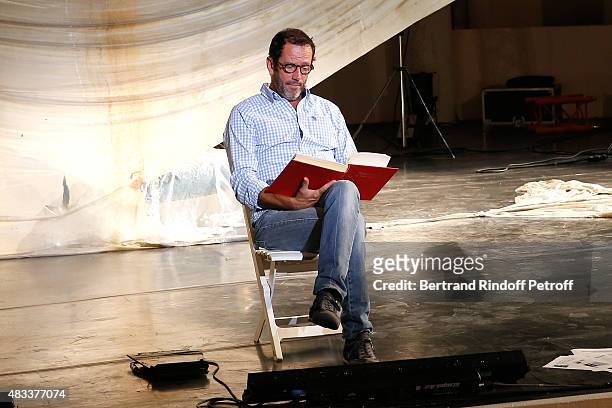 Actor Christian Vadim presents the 'La Venus a la Fourrure' Theater play during the 31th Ramatuelle Festival : Day 7, on August 7, 2015 in...