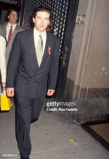 Actor William Baldwin attends the "Three of Hearts" New York City Premiere on April 27, 1993 at Loews 57th Street Playhouse in New York City.