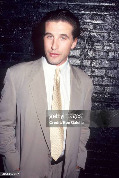 Actor William Baldwin attends the International Alliance of Theatrical Stage Employees' 100th Anniversary Celebration on July 21, 1993 at the New...