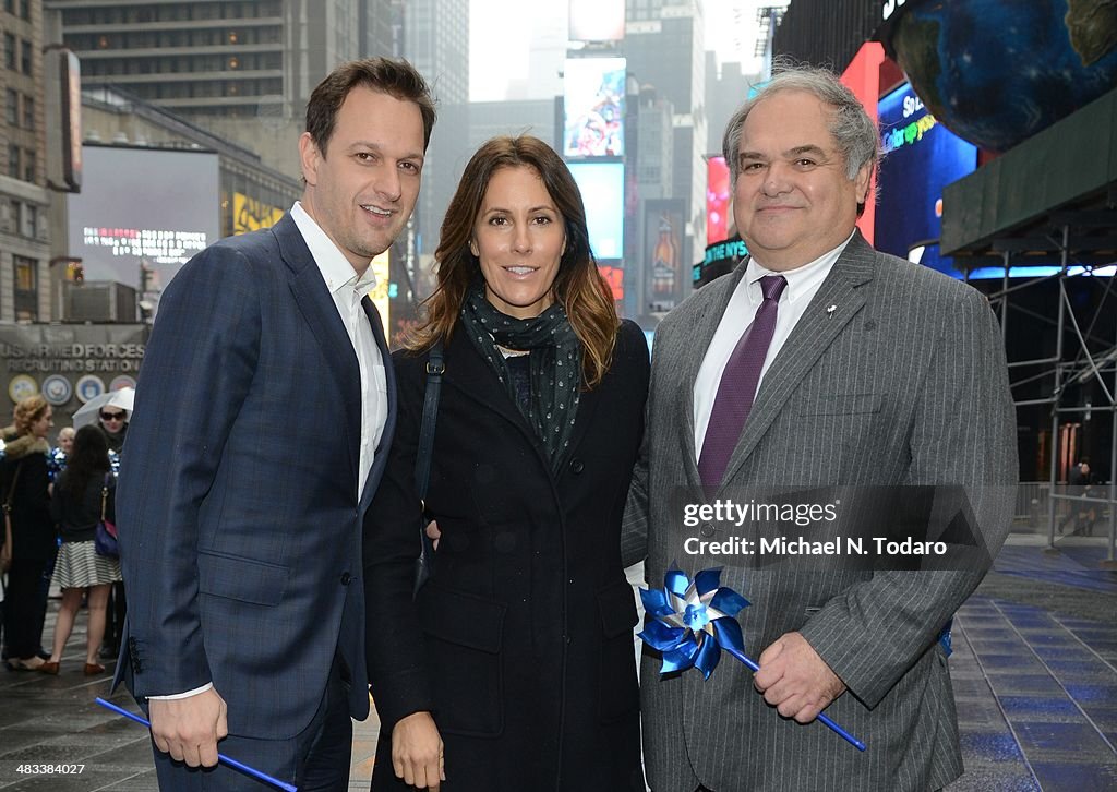 Prevent Child Abuse America And Josh Charles Host "The Big Pinwheel Garden" In NYC For Child Abuse Prevention Month