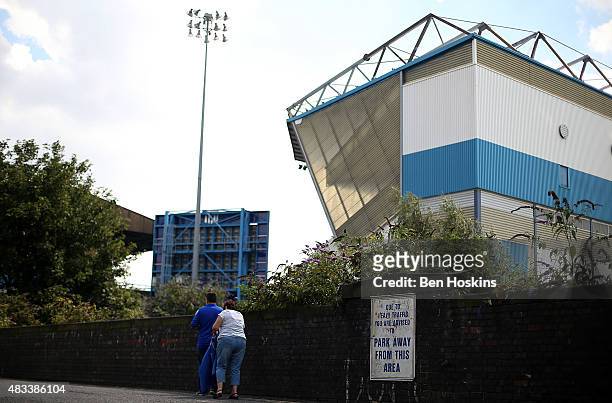 Fans make their way to the stadium ahead of the Sky Bet Championship match between Birmingham City and Reading at St Andrews Stadium on August 8,...
