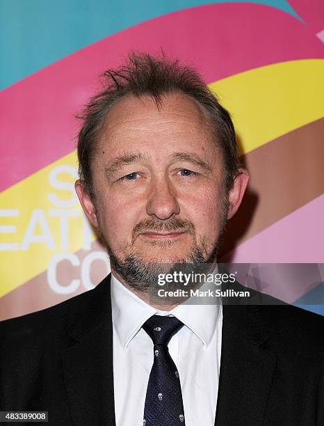 Andrew Upton arrives at the opening night of 'The Present' at Sydney Theatre Company on August 8, 2015 in Sydney, Australia.