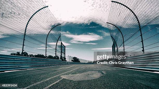 General view of the track prior to qualifying for the NASCAR Sprint Cup Series Cheez-It 355 at Watkins Glen International on August 8, 2015 in...