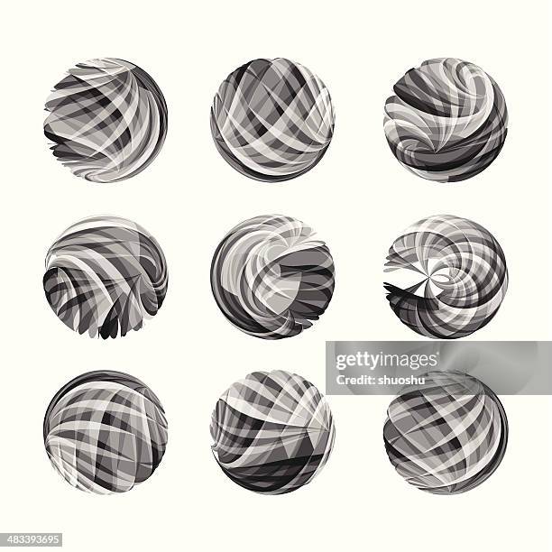 abstract gray transparency round pattern - shiny ball with shadow stock illustrations