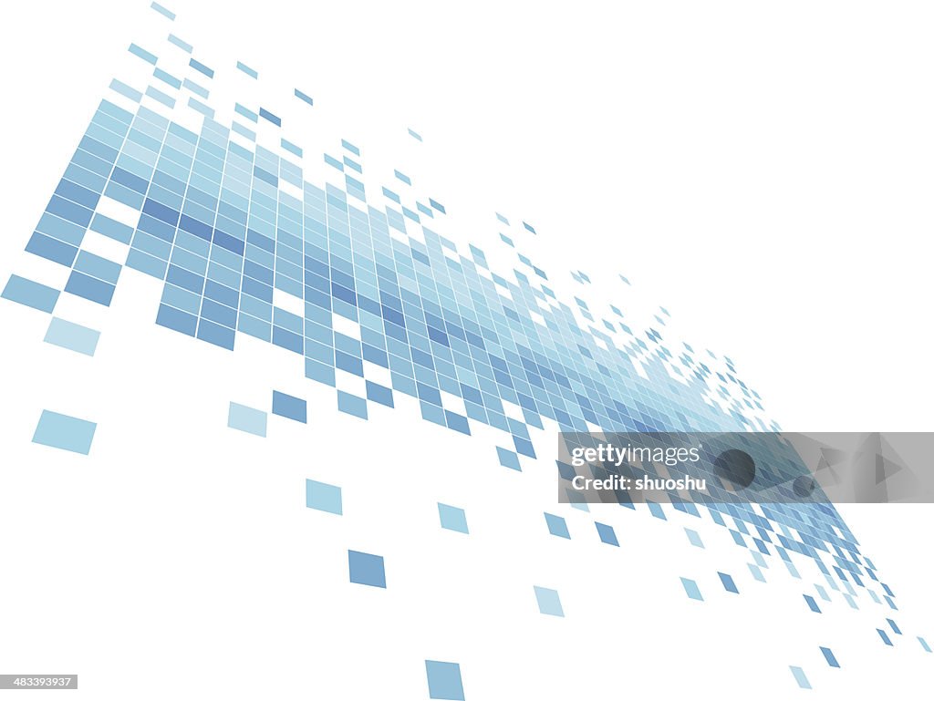 Abstract Blue Data Flowing Concept Background High-Res Vector Graphic ...