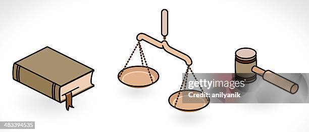 justice - constitution book stock illustrations