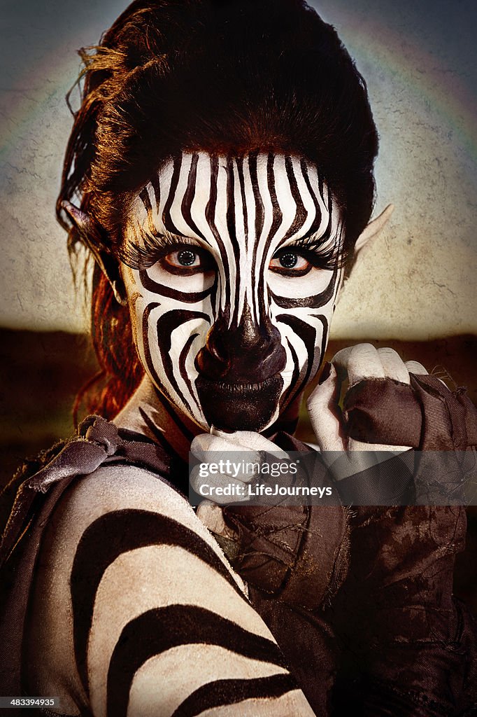 Zebra Humanoid - Female