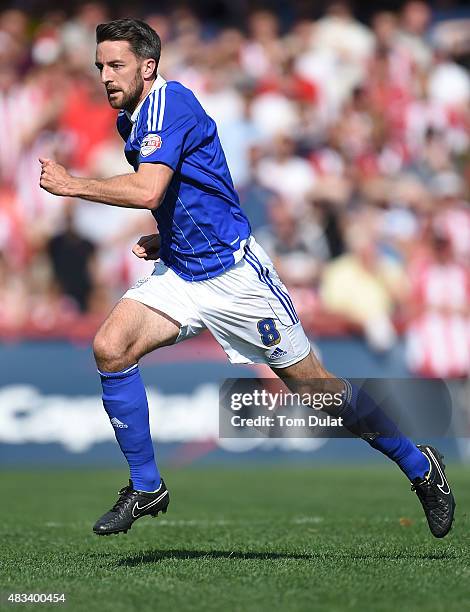 Cole Skuse of Ipswich Town in action during the Sky Bet Championship match between Brentford and Ipswich Town at Griffin Park on August 8, 2015 in...