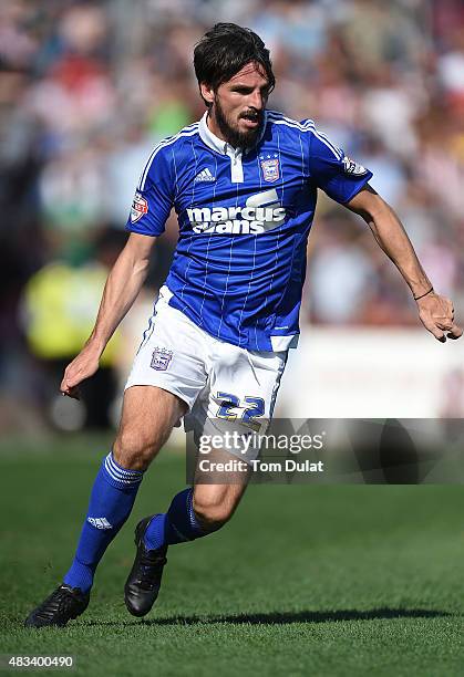 Jonathan Douglas of Ipswich Town in action during the Sky Bet Championship match between Brentford and Ipswich Town at Griffin Park on August 8, 2015...