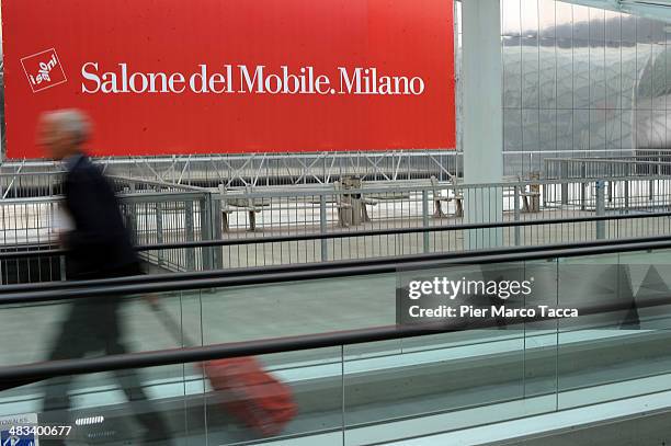 Atmosphere at Fiera Milano Rho at Salone Internazionale Del Mobile during the 2014 Milan Design Week on April 8, 2014 in Milan, Italy.