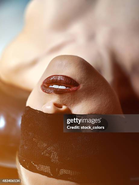 blindfolded feelings - kinky stock pictures, royalty-free photos & images