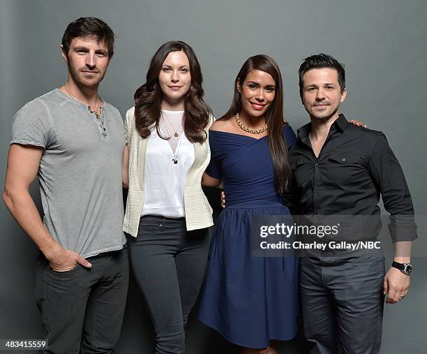 Actors Eoin Macken, Jill Flint, Daniella Alonso and Freddy Rodriguez pose for a portrait during the 2014 NBCUniversal Summer Press Day at The Langham...