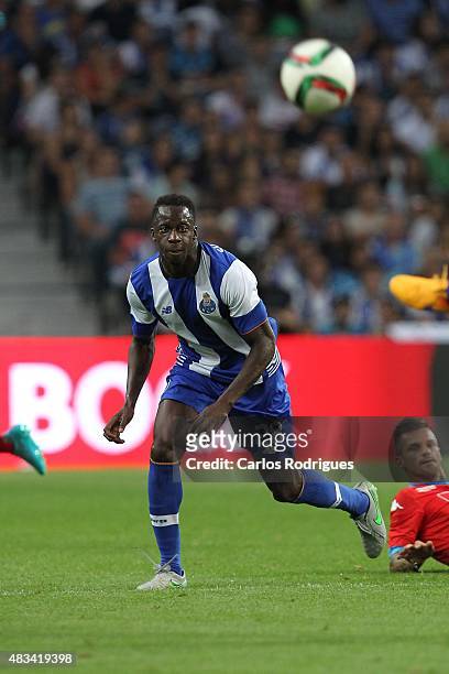 Porto's French defender Aly Cissokho during the pre-season friendly between FC Porto and Napoli at Estadio do Dragao on August 8, 2015 in Porto,...