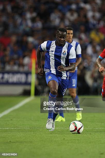 Porto's French defender Aly Cissokho during the pre-season friendly between FC Porto and Napoli at Estadio do Dragao on August 8, 2015 in Porto,...