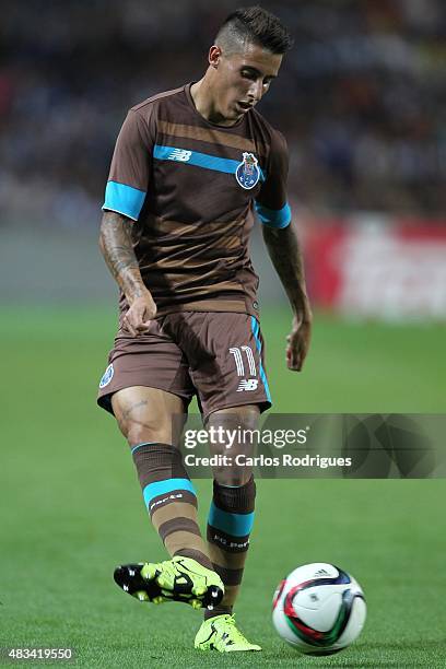 Porto's Spanish forward Cristian Tello during the pre-season friendly between FC Porto and Napoli at Estadio do Dragao on August 8, 2015 in Porto,...