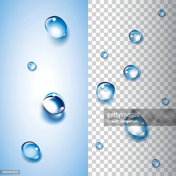 water drops (transparent) - dew stock illustrations