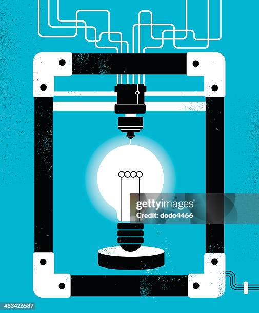 3d printer create ideas - 3d printer product stock illustrations