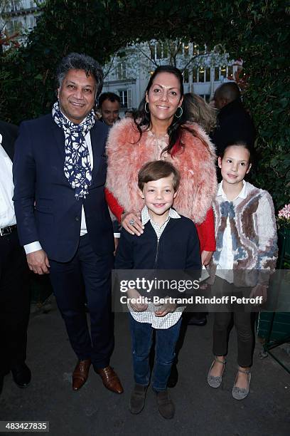 Hermine de Clermont-Tonnerre and her children Allegra and Calixte attend 'La Closerie Des Lilas Literary Awards 2014 - 7th Edition' at La Closerie...