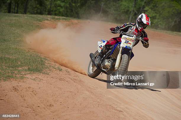 Mattia Pasini of Italy and NGM Forward Racing rounds the bend during the "Meeting with friends and Colin Edwards of USA" in Texas Tornado Boot Camp...