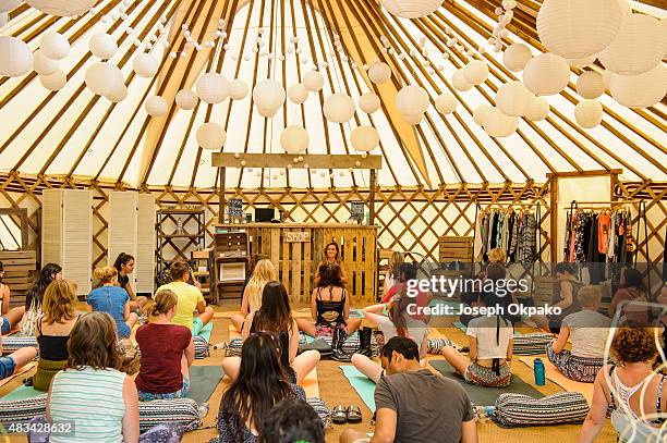 General view of festival goers on Day 1 of Wilderness festival on August 7, 2015 in Oxford, United Kingdom.