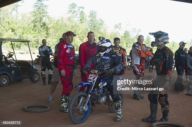 Rider ready to start during the "Meeting with friends and Colin Edwards of USA" in Texas Tornado Boot Camp on April 8, 2014 in Austin, Texas.