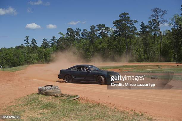 Mattia Pasini of Italy and NGM Forward Racing drives the car during the "Meeting with friends and Colin Edwards of USA" in Texas Tornado Boot Camp on...