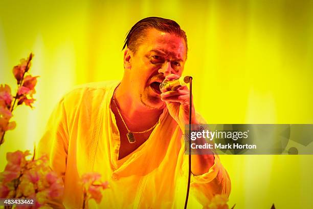 Mike Patton of Faith No More performs on Day 2 of the Heavy Montreal Festival at Parc Jean-Drapeau on August 8, 2015 in Montreal, Canada.