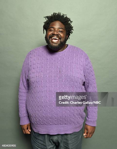 Actor Ron Funches poses for a portrait during the 2014 NBCUniversal Summer Press Day at The Langham Huntington on April 8, 2014 in Pasadena,...