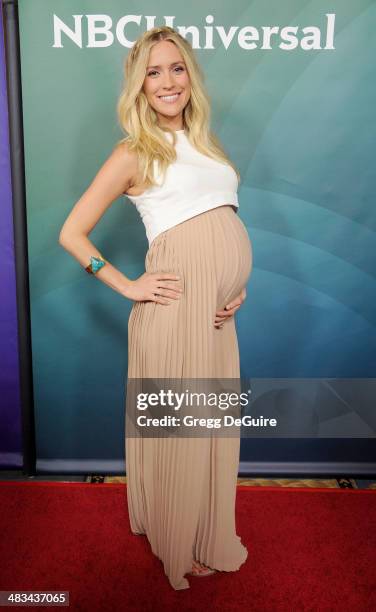 Personality Kristin Cavallari arrives at NBC/Universal's 2014 summer Press Day at Langham Hotel on April 8, 2014 in Pasadena, California.