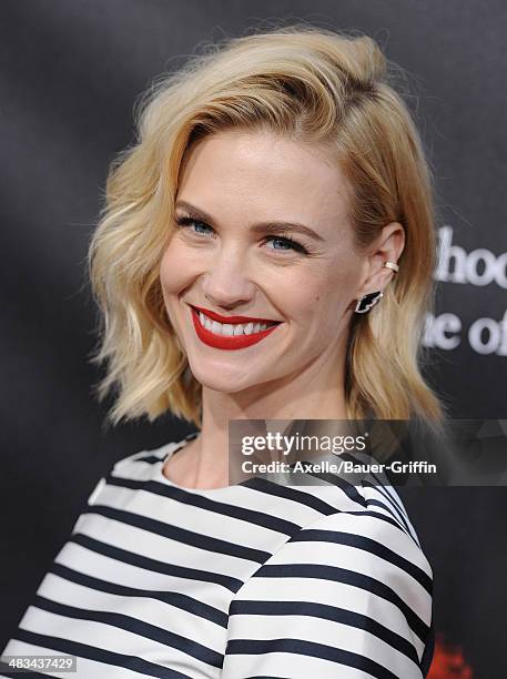 Actress January Jones arrives at the 2nd Annual Rebels With A Cause Gala at Paramount Studios on March 20, 2014 in Hollywood, California.