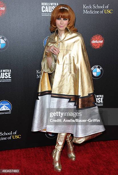 Linda Ramone arrives at the 2nd Annual Rebels With A Cause Gala at Paramount Studios on March 20, 2014 in Hollywood, California.