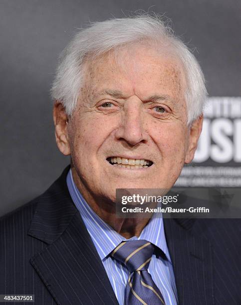 Game show host Monty Hall arrives at the 2nd Annual Rebels With A Cause Gala at Paramount Studios on March 20, 2014 in Hollywood, California.