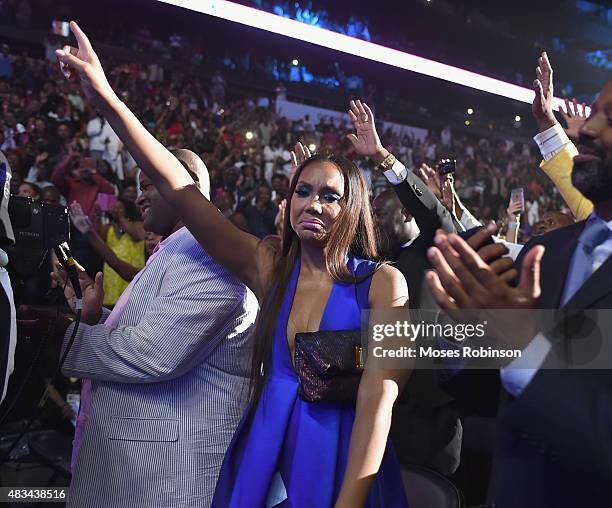 Vincent Herbert and Tamar Braxton attend the 2015 Ford Neighborhood Awards Hosted By Steve Harvey at Phillips Arena on August 8, 2015 in Atlanta,...