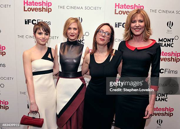 Actresses Sami Gayle, Kristen Wiig, and Christine Lahti with director Liza Johnson attend IFC Films' "Hateship Loveship" screening hosted by The...
