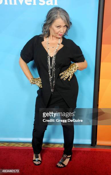 Actress Roseanne arrives at NBC/Universal's 2014 summer Press Day at Langham Hotel on April 8, 2014 in Pasadena, California.